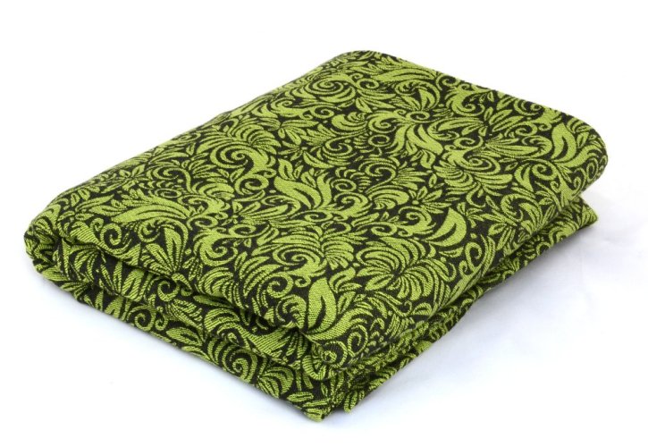 Šátek na nošení dětí Lenire Flora lime green