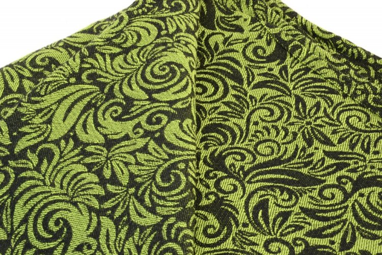 Šátek na nošení dětí Lenire Flora lime green