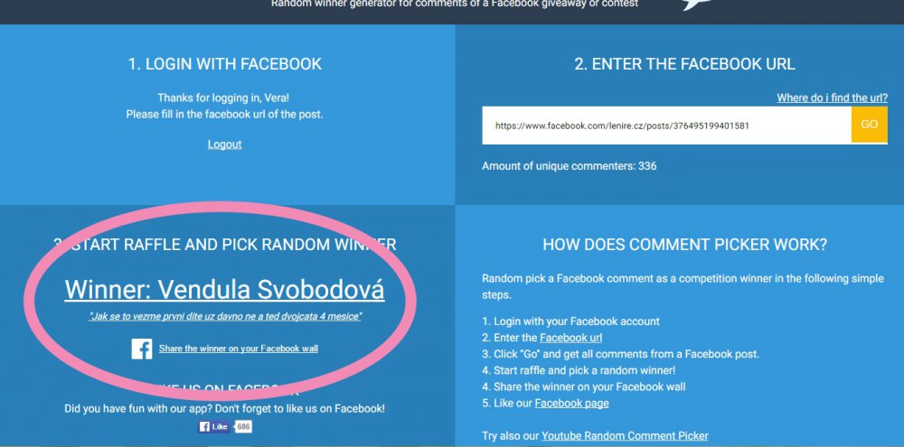 Free Facebook Comment & Like Winner Picker